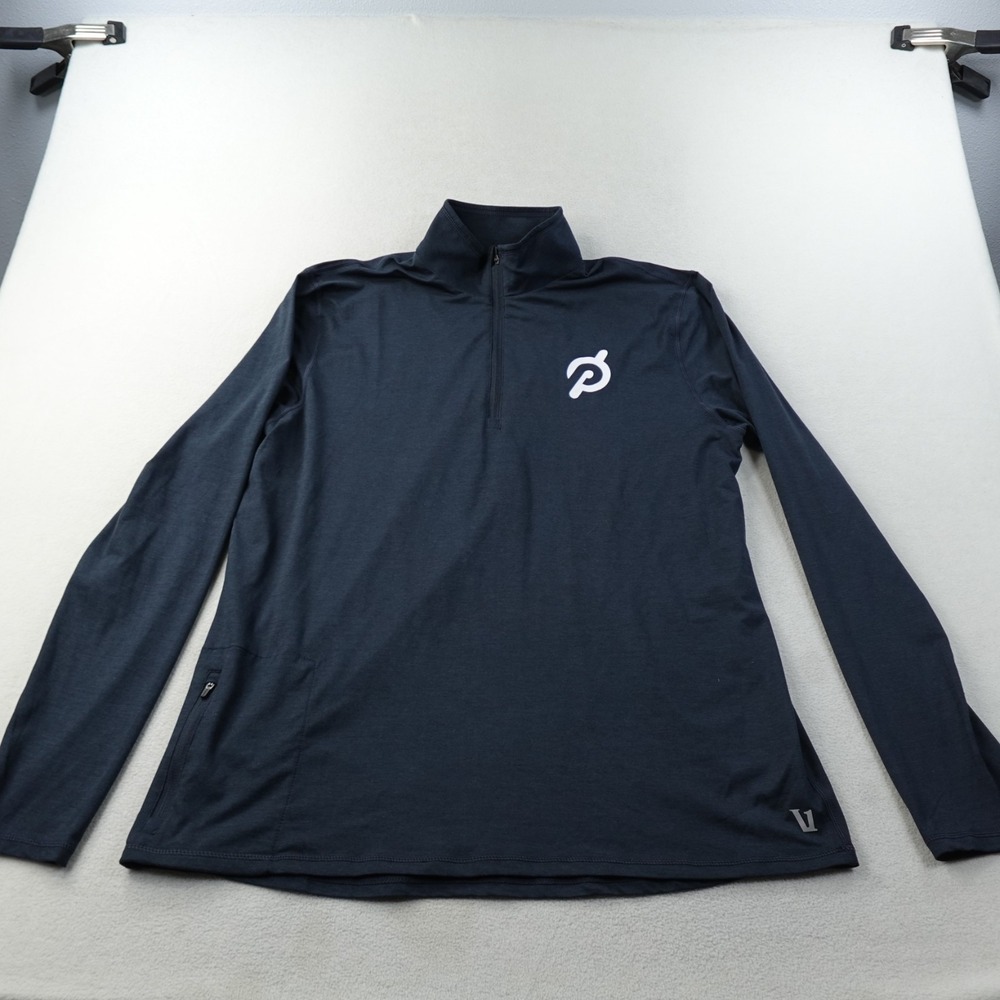 Vuori x Peloton Ease Performance 1/4 Zip Mens Large Blue Stretch Pullover